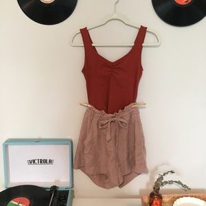 H&M dark “blush” loose shorts!  Size 4!